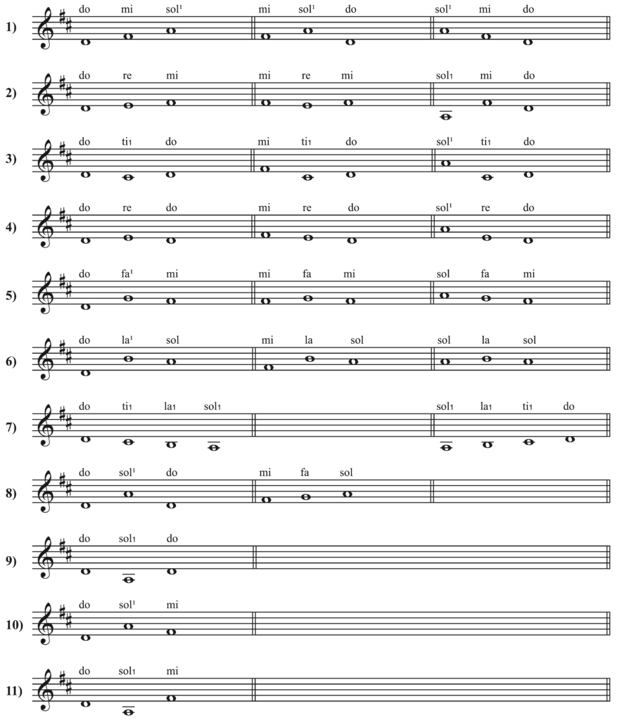 image of score with notated pitch patterns