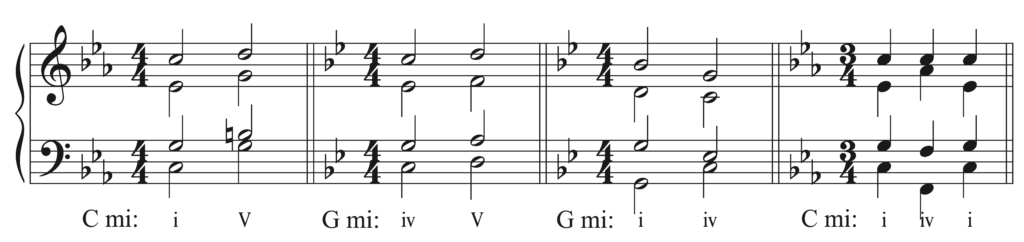 short progressions with part writing errors in them