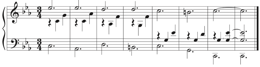 image of arpeggiated progression in 3/4