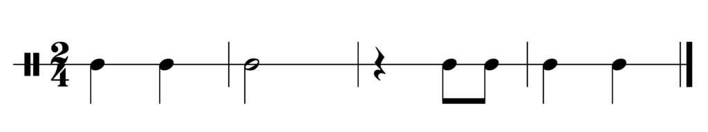 image of rhythm in 2/4