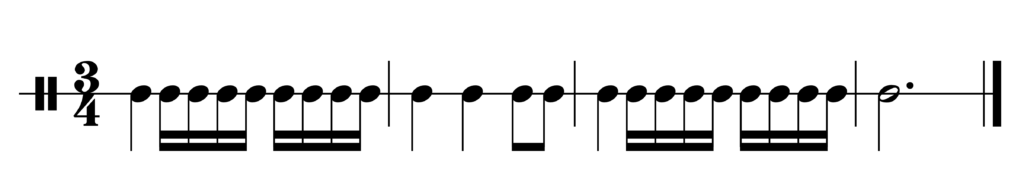 image of rhythm in 3/4