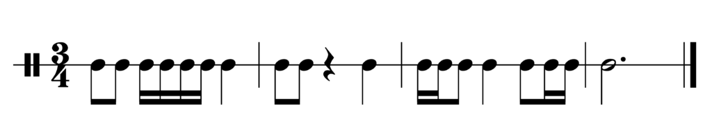image of rhythm in 3/4