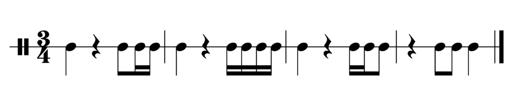 image of rhythm in 3/4