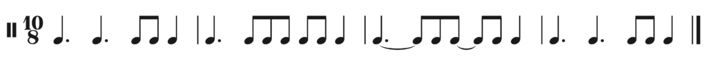 image of rhythm in 10/8