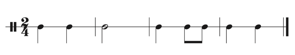 image of rhythm in 2/4