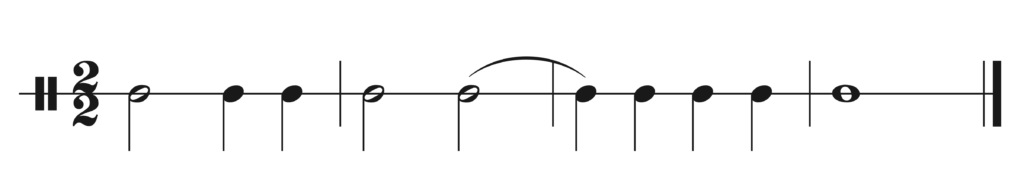 image of rhythm in 2/2