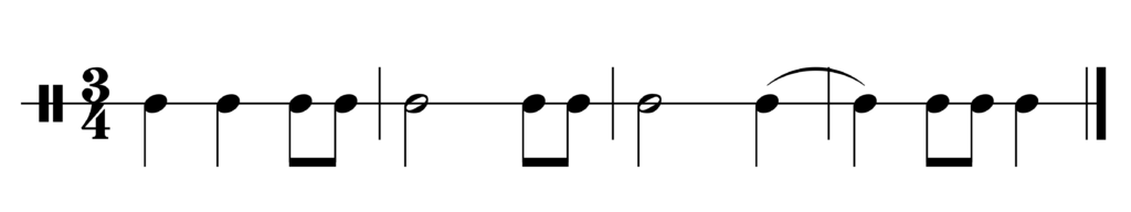 image of rhythm in 3/4