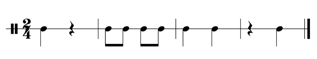 image of rhythm in 2/4