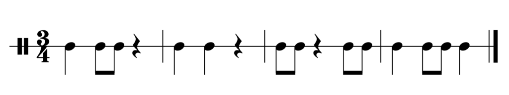 image of rhythm in 3/4