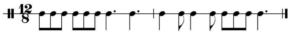 image of rhythm in 12/8