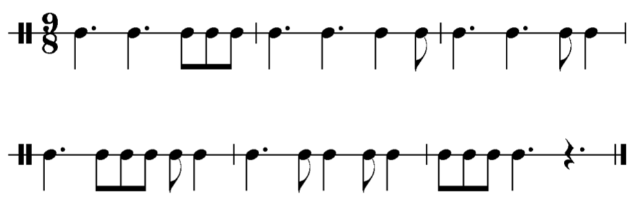 image of rhythm in 9/8
