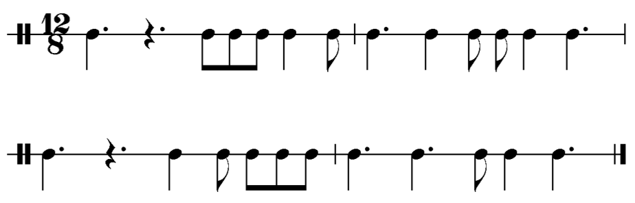 image of rhythm in 12/8