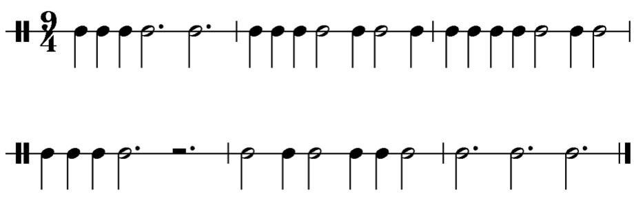 image of rhythm in 9/4