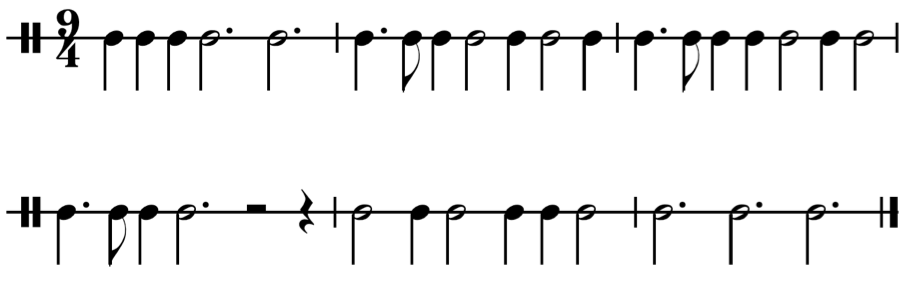 image of rhythm in 9/4