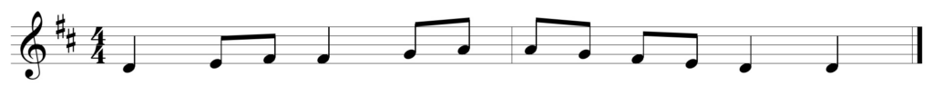 melody in staff notation