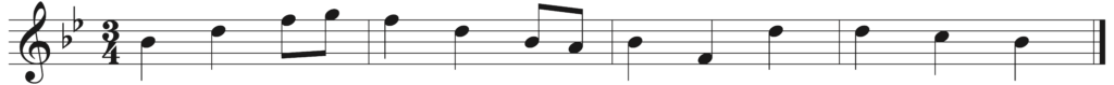 melody in staff notation