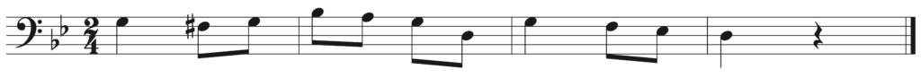 melody in staff notation