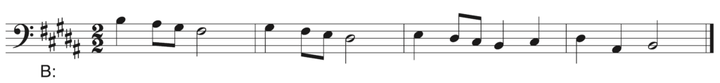 melody in staff notation