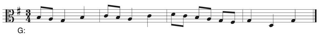 melody in staff notation
