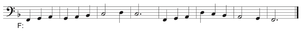 melody in staff notation