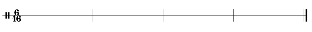 blank staff, 6/16, four bars