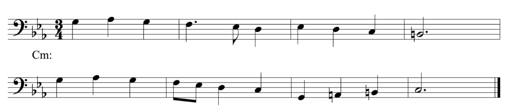 melody in staff notation