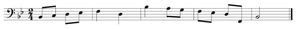 melody in staff notation