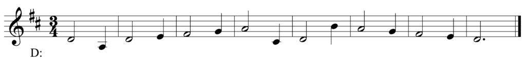 melody in staff notation