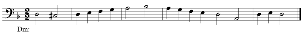 melody in staff notation