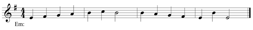 melody in staff notation