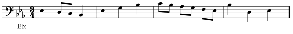 melody in staff notation
