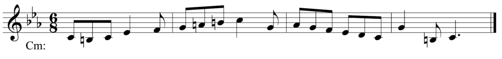 melody in staff notation