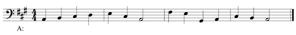 melody in staff notation