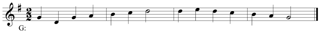 melody in staff notation