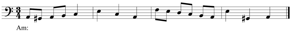 melody in staff notation