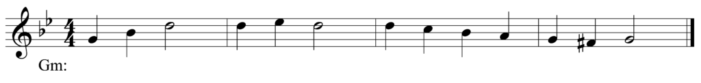 melody in staff notation