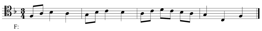melody in staff notation
