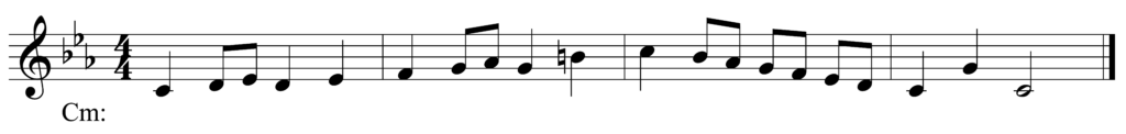 melody in staff notation