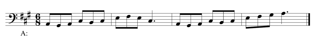 melody in staff notation