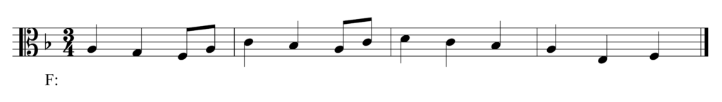 melody in staff notation