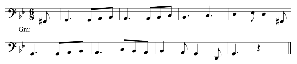 melody in staff notation