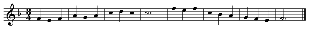 melody in staff notation