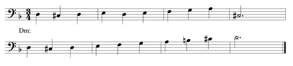 melody in staff notation