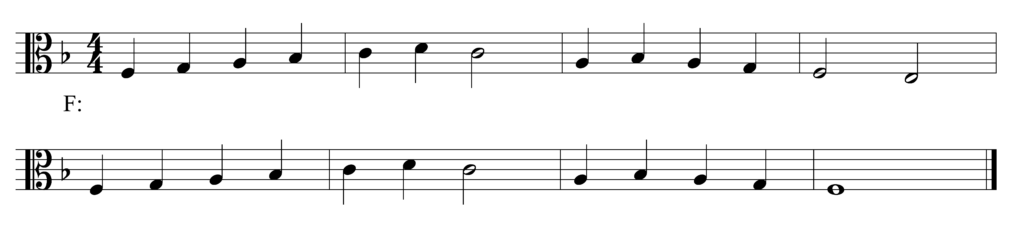 melody in staff notation
