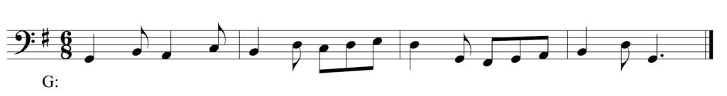 melody in staff notation
