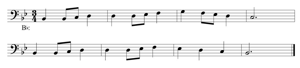 melody in staff notation