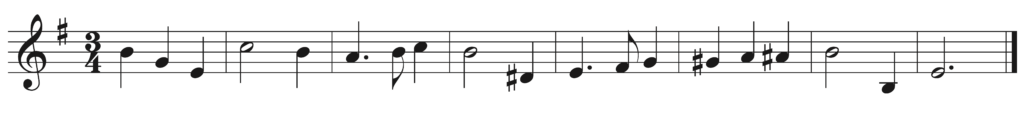 melody in staff notation