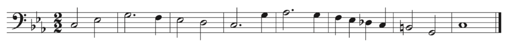 melody in staff notation