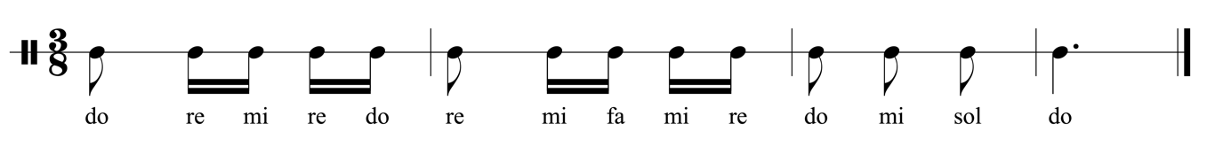 rhythmic notation with solfege syllables
